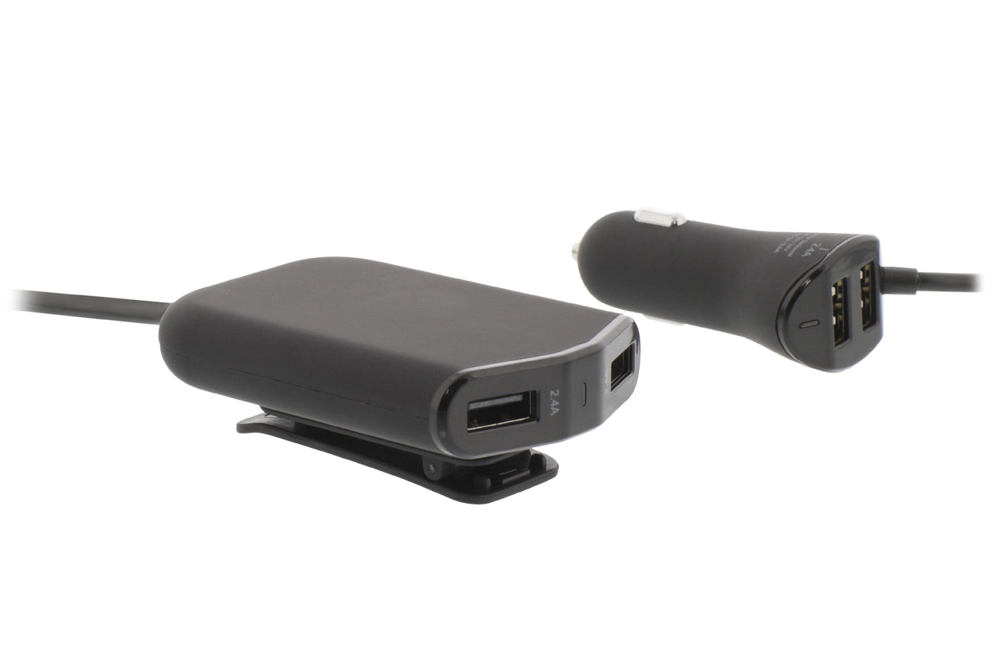 Car charger 4-Outputs 9.6 A USB Black