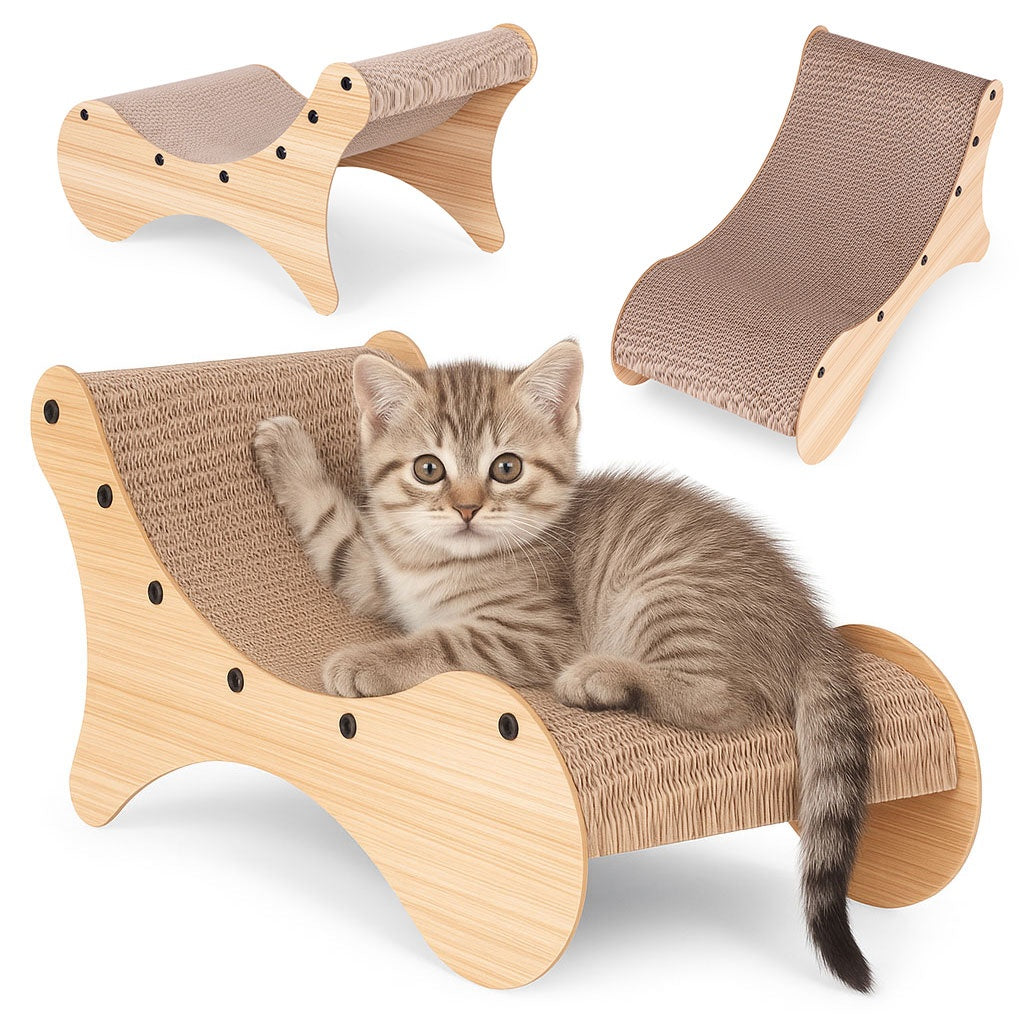 Cardboard Cat Scratcher Lounger Bed Petsi