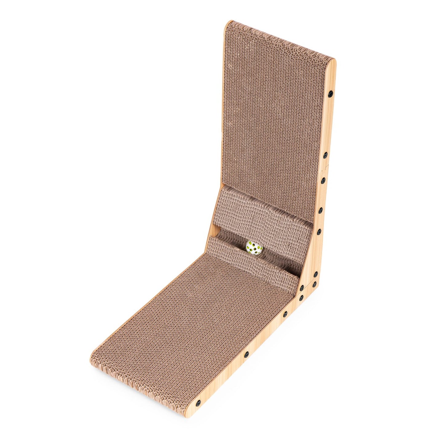 Cardboard Corner Cat Scratcher Bed with Toy Petsi