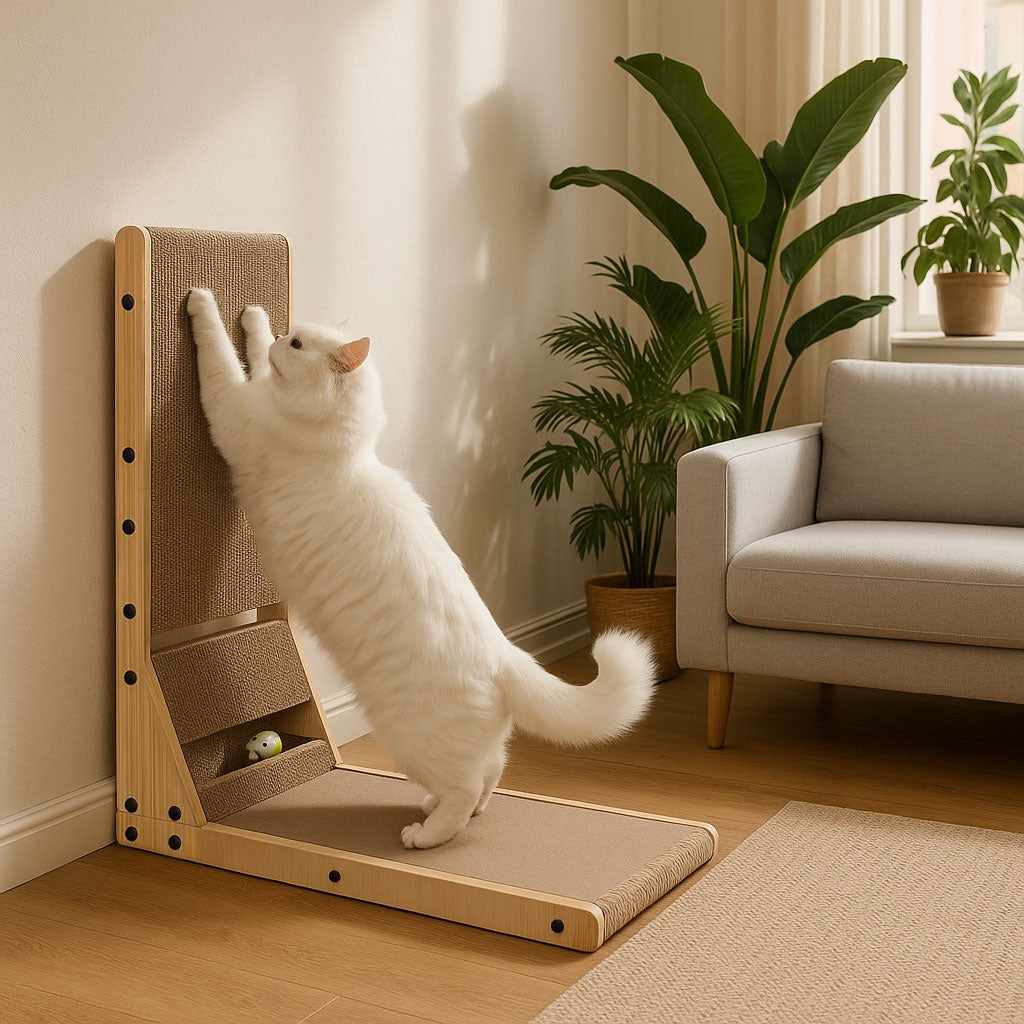 Cardboard Corner Cat Scratcher Bed with Toy Petsi