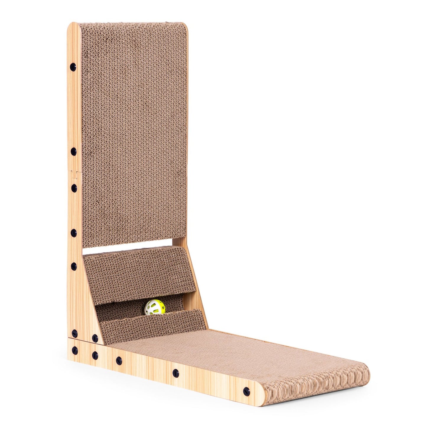 Cardboard Corner Cat Scratcher Bed with Toy Petsi