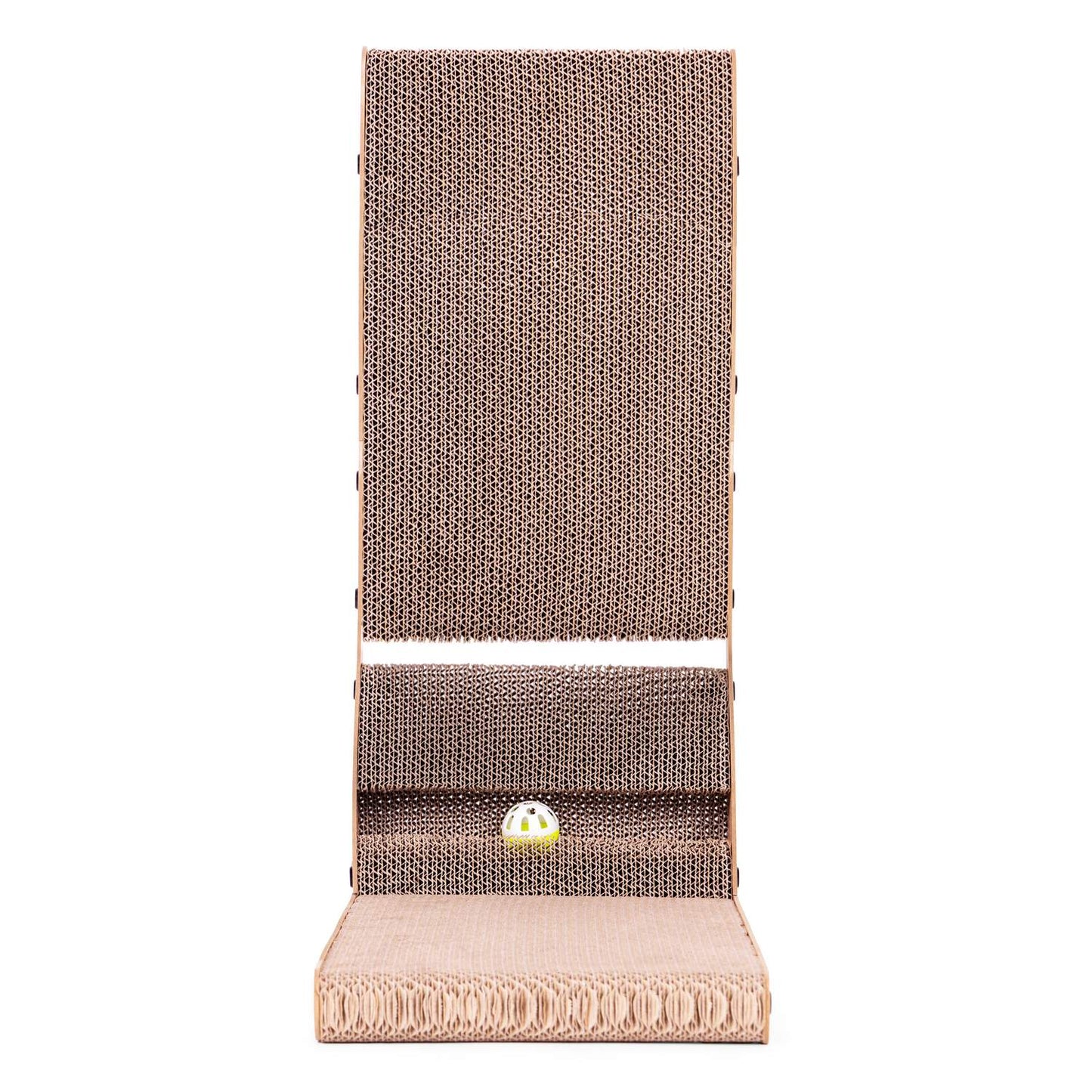 Cardboard Corner Cat Scratcher Bed with Toy Petsi