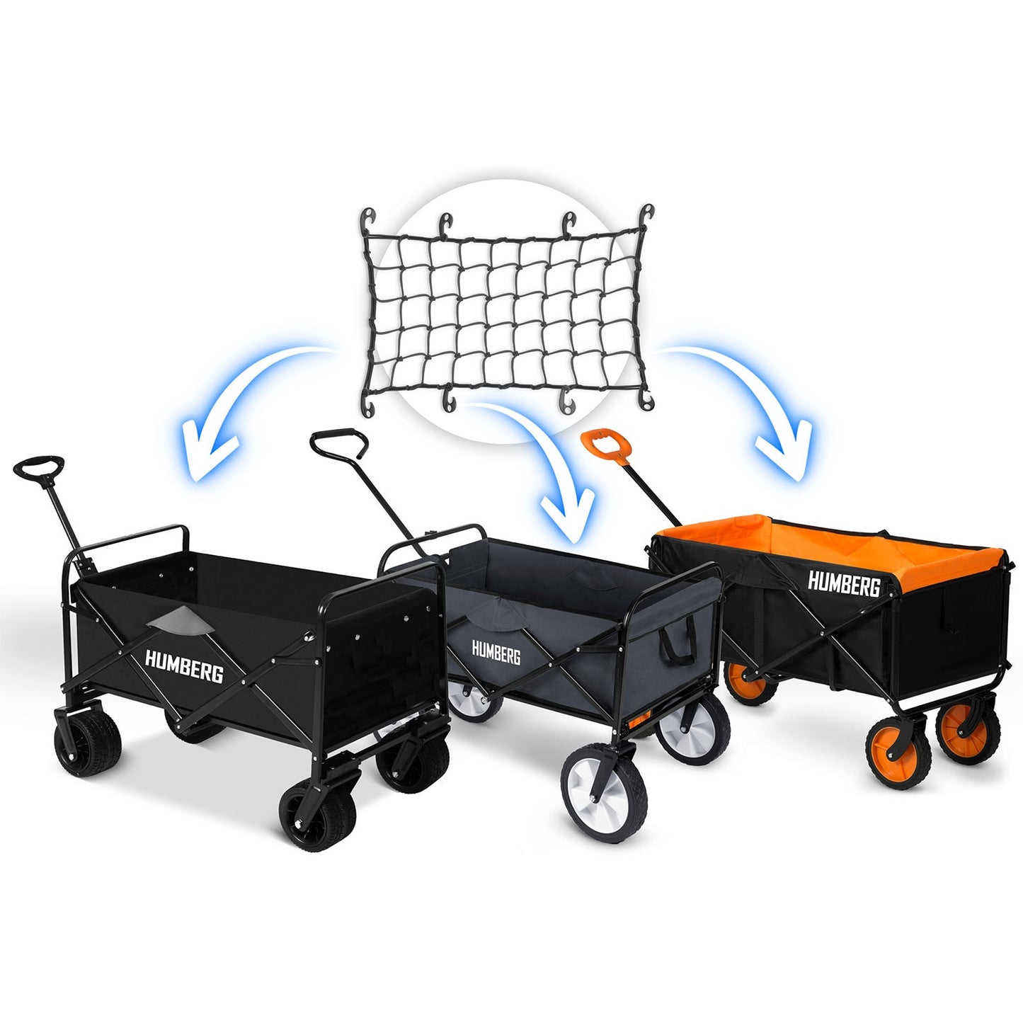 Cargo Trolley Safety Net for Beach Carts
