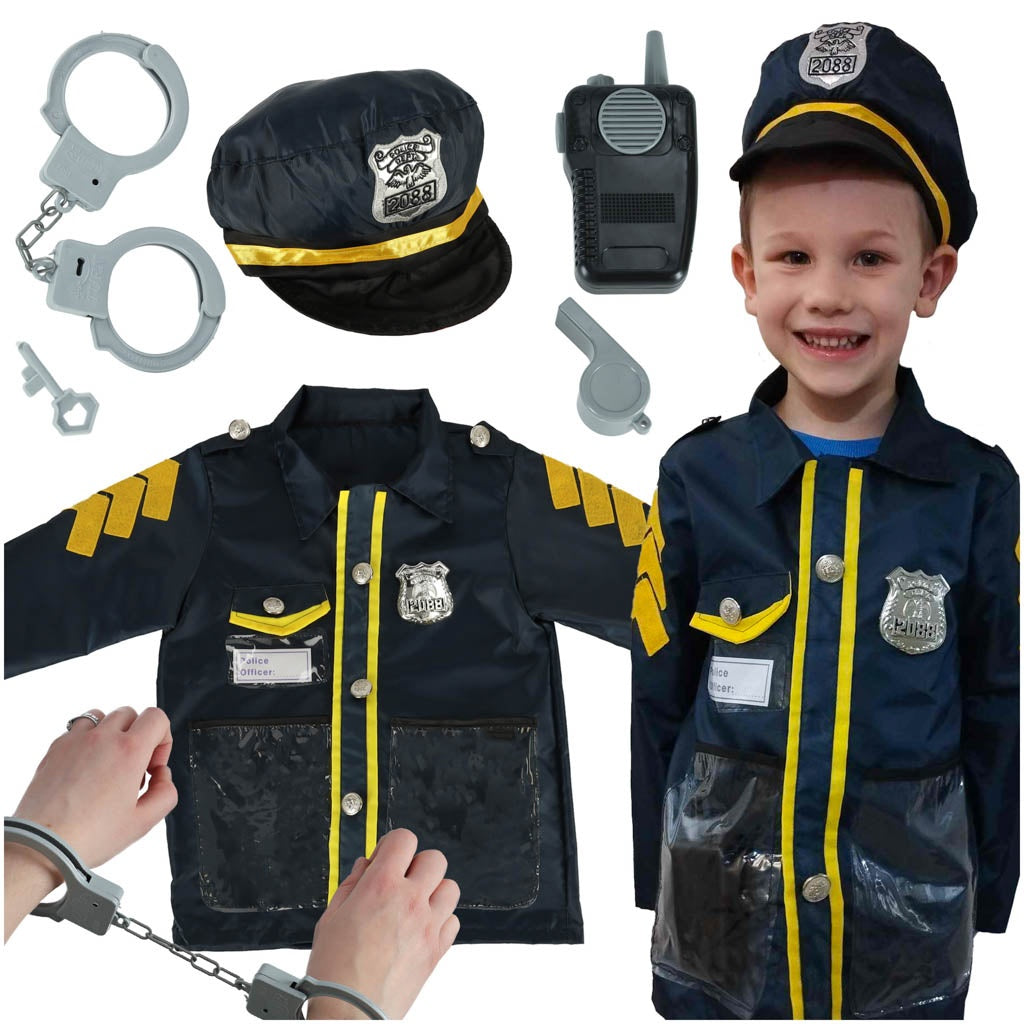 Carnival costume policeman handcuffs set 3-8 years old