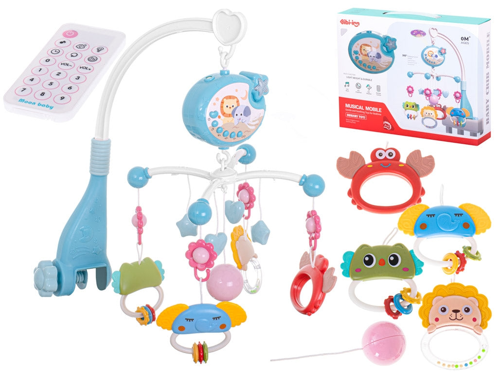 Carousel star design lullabies blue + remote control