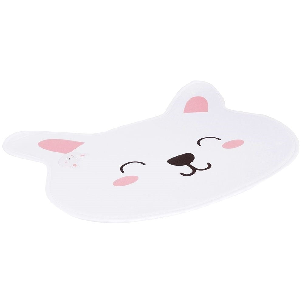 Carpet for children's rooms with cute rabbit motif and non-slip underside
