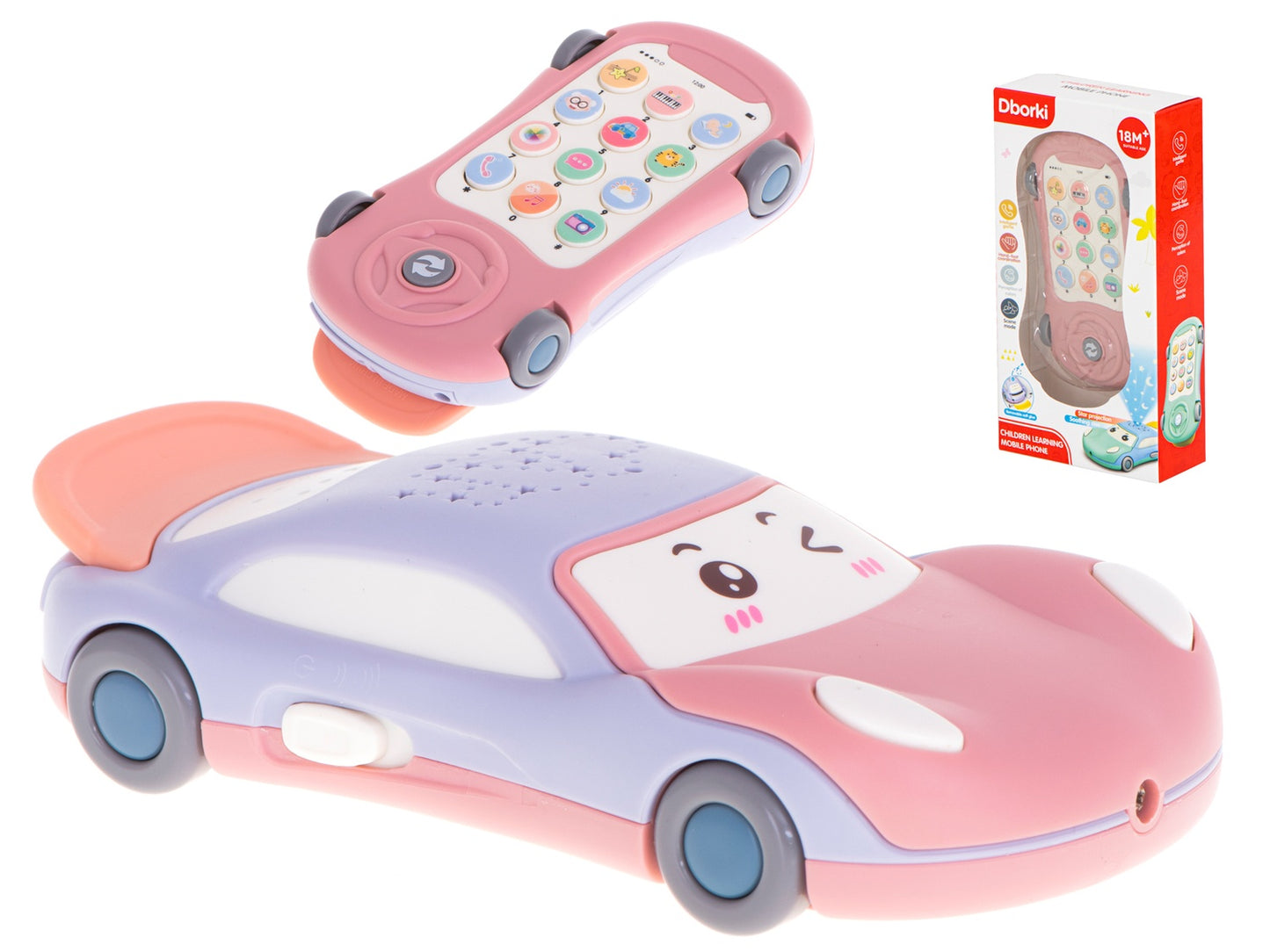 Car phone star projector with music pink