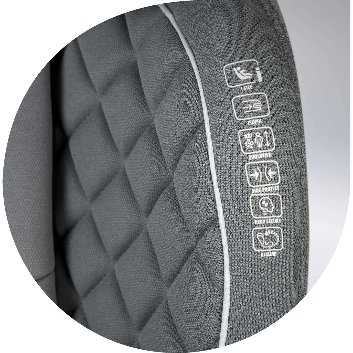 Car seat Nukido Louis Gray 15-36 kg ISOFIX