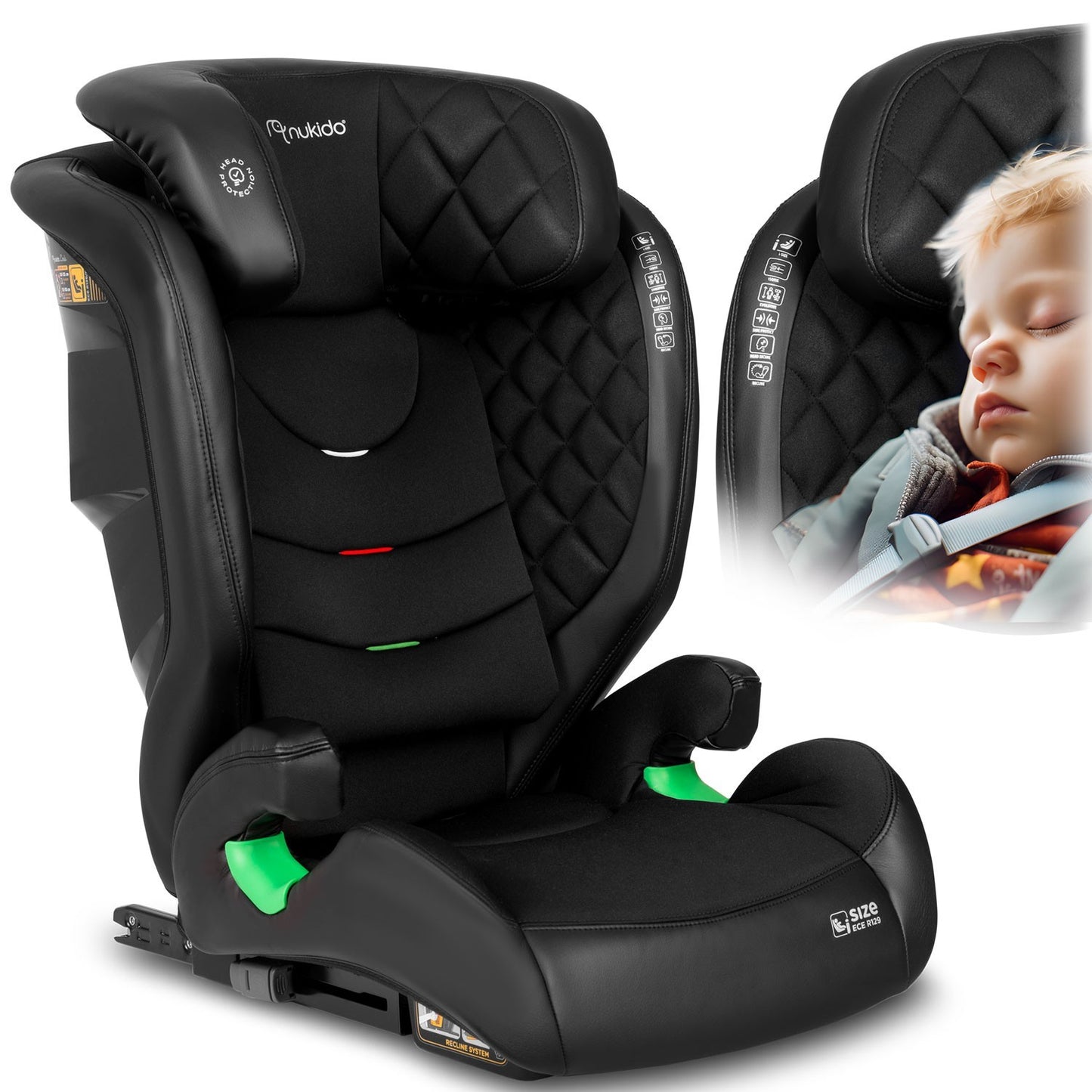 Car seat Nukido Louis black 15-36 kg ISOFIX