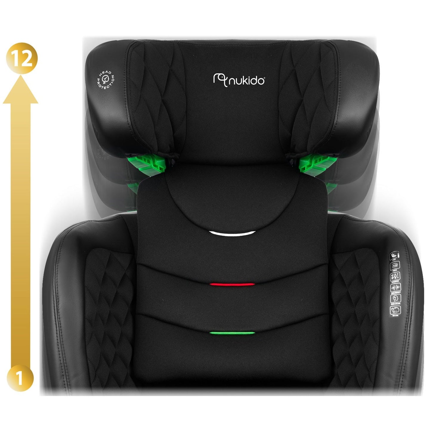 Car seat Nukido Louis black 15-36 kg ISOFIX