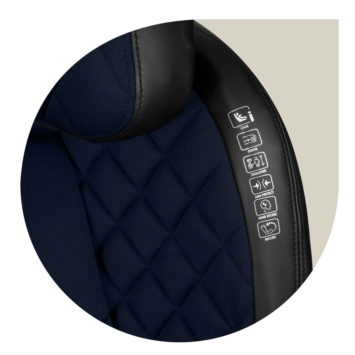 Car seat Nukido Louis black and navy blue 15-36 kg ISOFIX