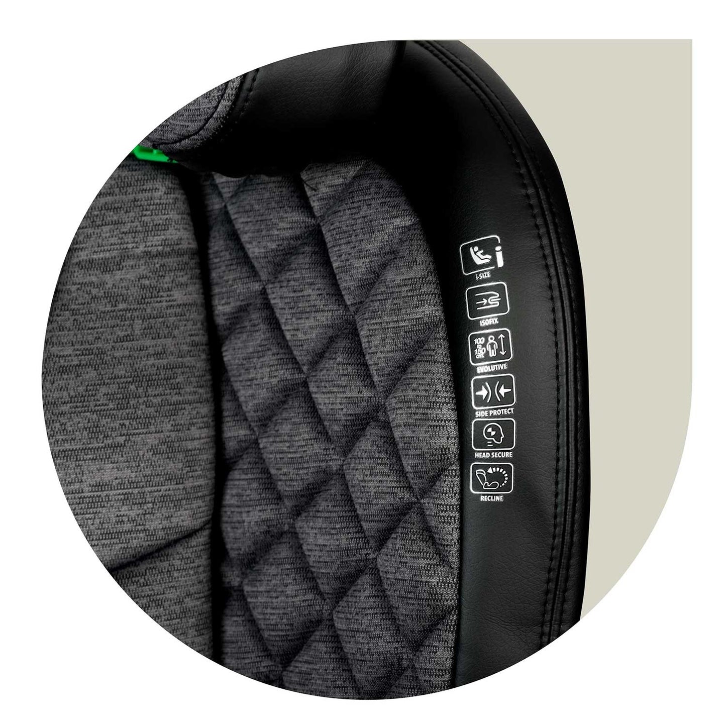 Car seat Nukido Louis black-grey 15-36 kg ISOFIX