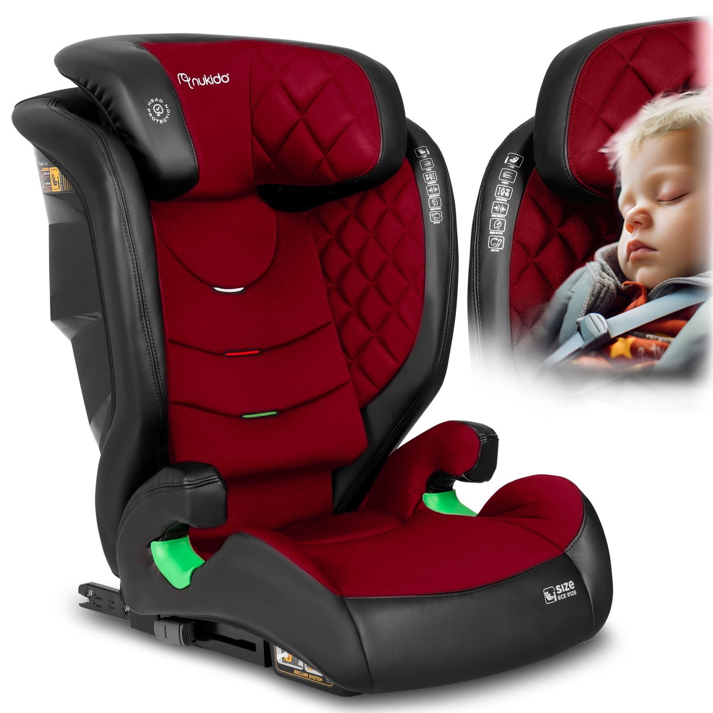 Car seat Nukido Louis black/red 15-36 kg ISOFIX