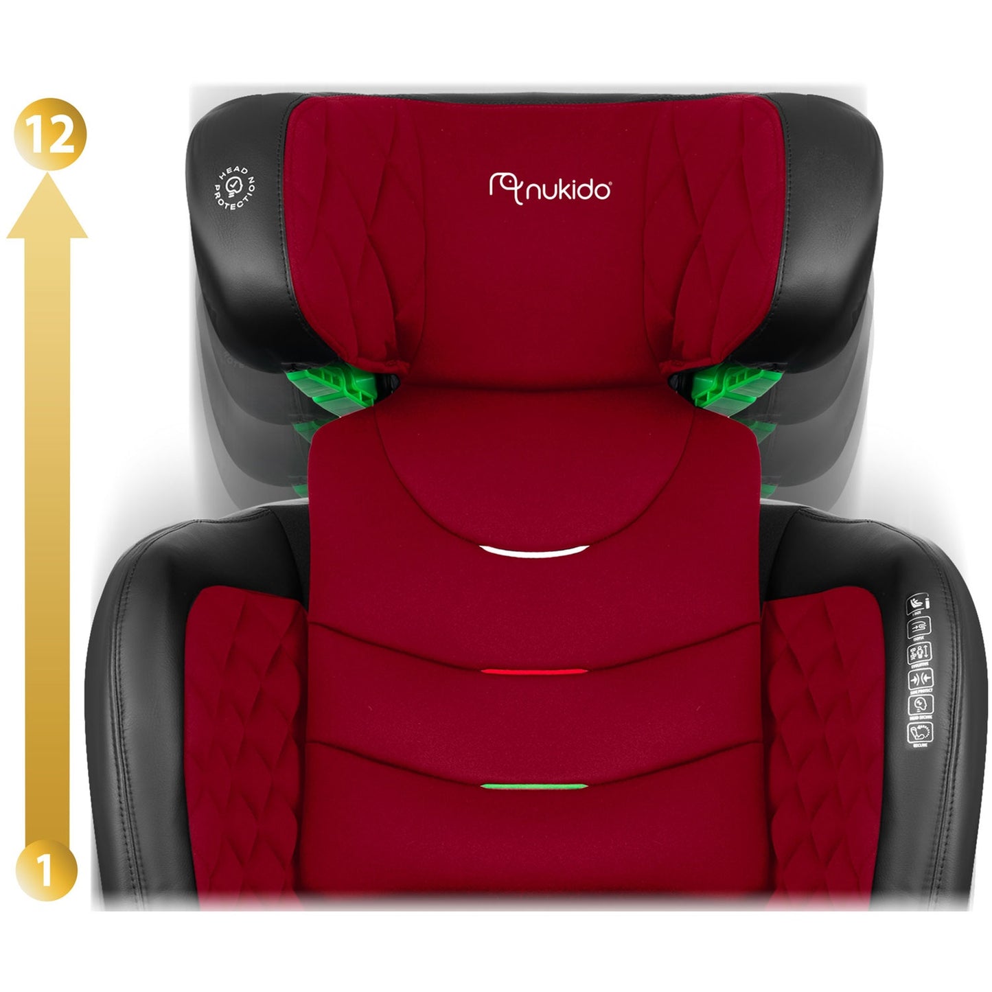 Car seat Nukido Louis black/red 15-36 kg ISOFIX