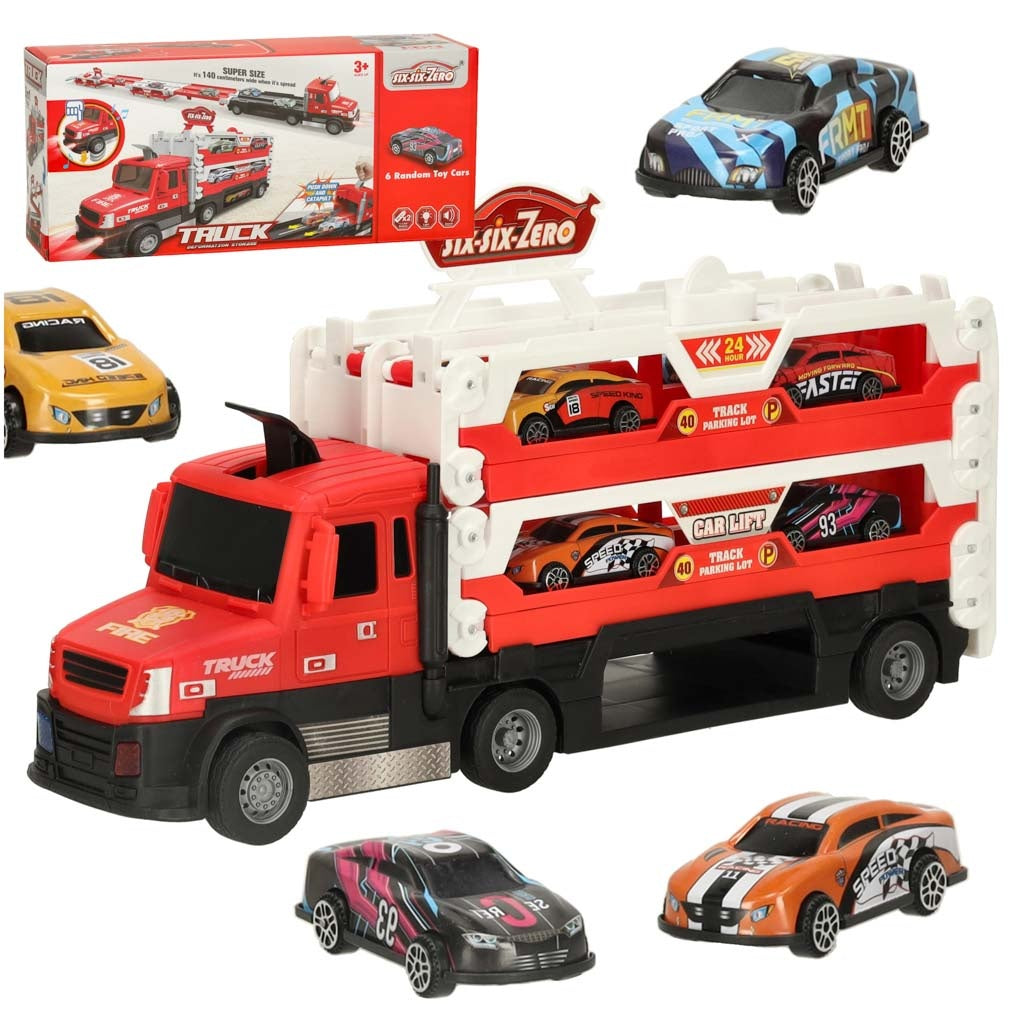 Car trailer transporter folding XXL red