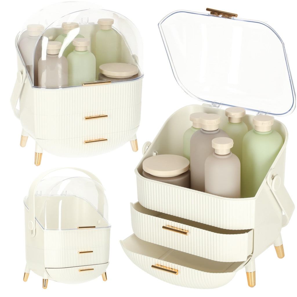 Casket cosmetics organiser cabinet white