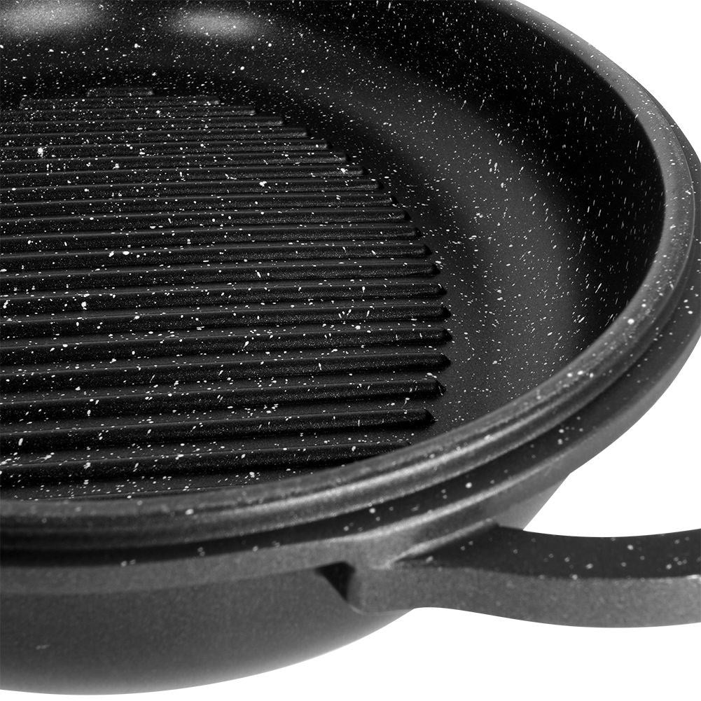 Casserole 10L with grill pan lid and non-stick coating