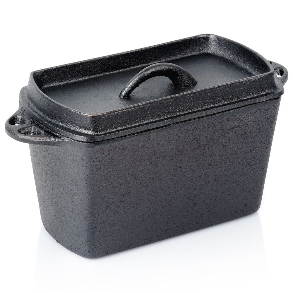 Cast Iron Bread Pan with Lid, 27 cm, 2 L Capacity