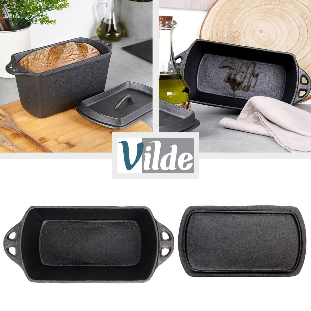 Cast Iron Bread Pan with Lid, 27 cm, 2 L Capacity