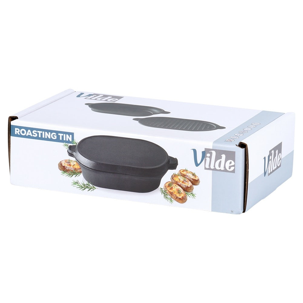 Cast Iron Dutch Oven with Lid, 2-in-1, 28x16 cm, 1.2 L