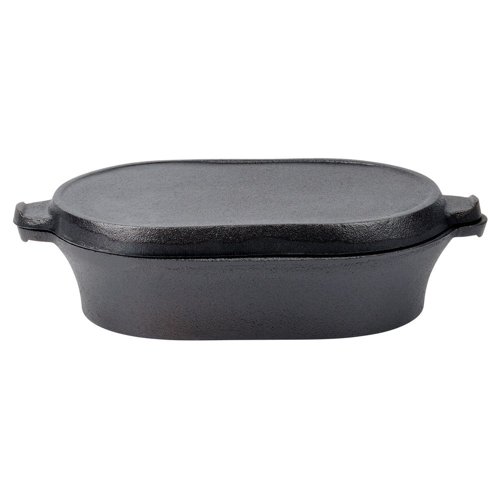 Cast Iron Dutch Oven with Lid, 2-in-1, 28x16 cm, 1.2 L