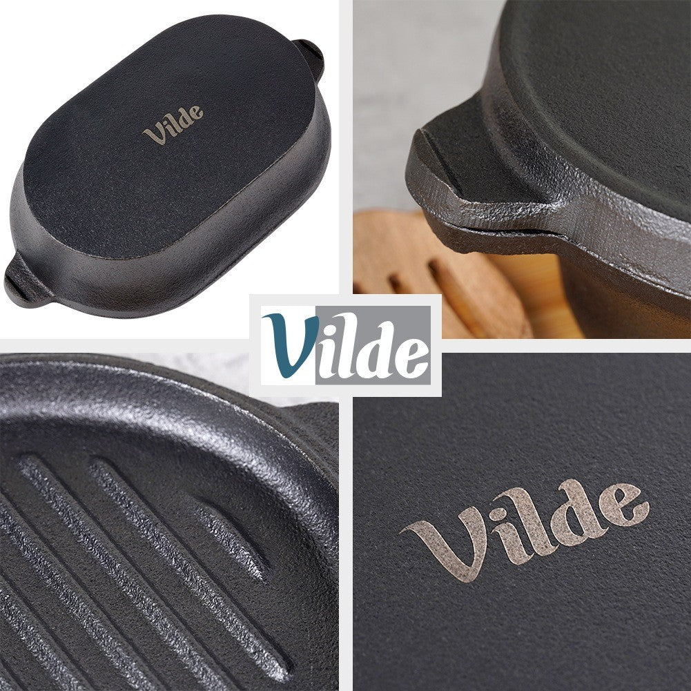 Cast Iron Dutch Oven with Lid, 2-in-1, 28x16 cm, 1.2 L