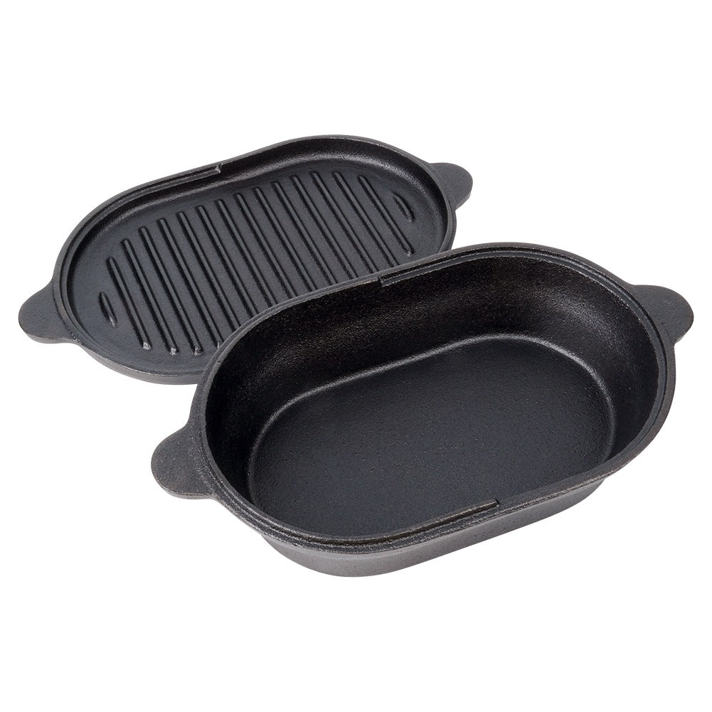 Cast Iron Dutch Oven with Lid, 2-in-1, 28x16 cm, 1.2 L
