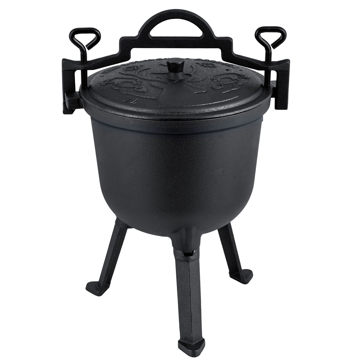 Cast Iron Enamel Pot 8L for Campfire Cooking