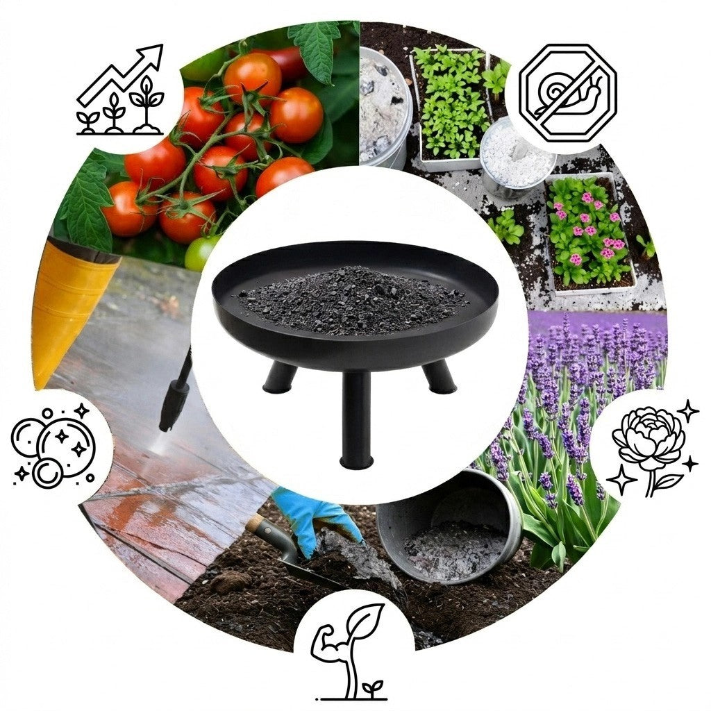 Cast Iron Garden Fire Pit, 60 cm Diameter, Weather-Resistant