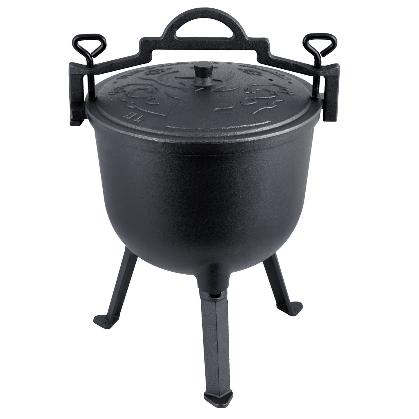 Cast Iron Pot 11L for Campfire and Grill Cooking