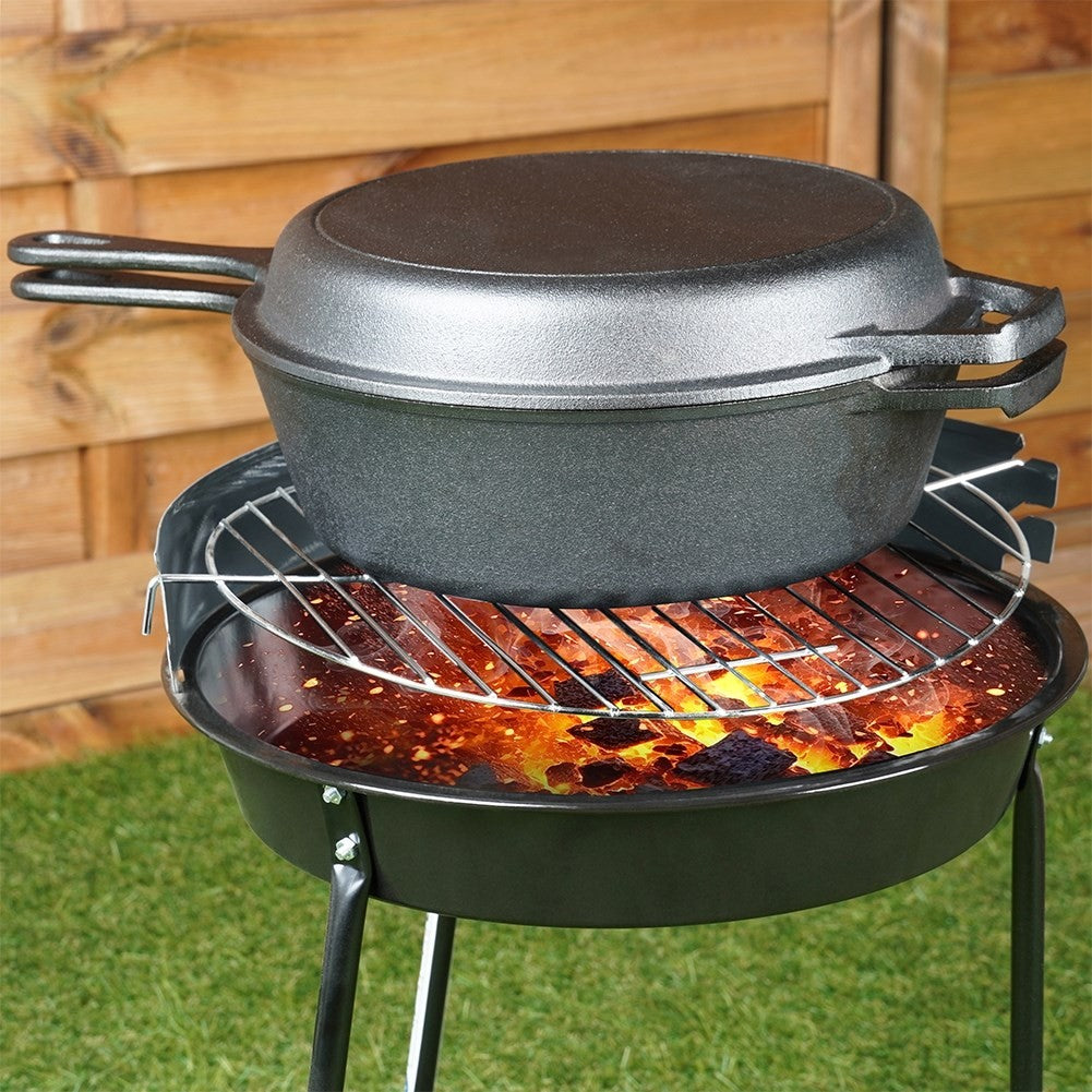 Cast Iron Pot and Frying Pan Set for Versatile Cooking