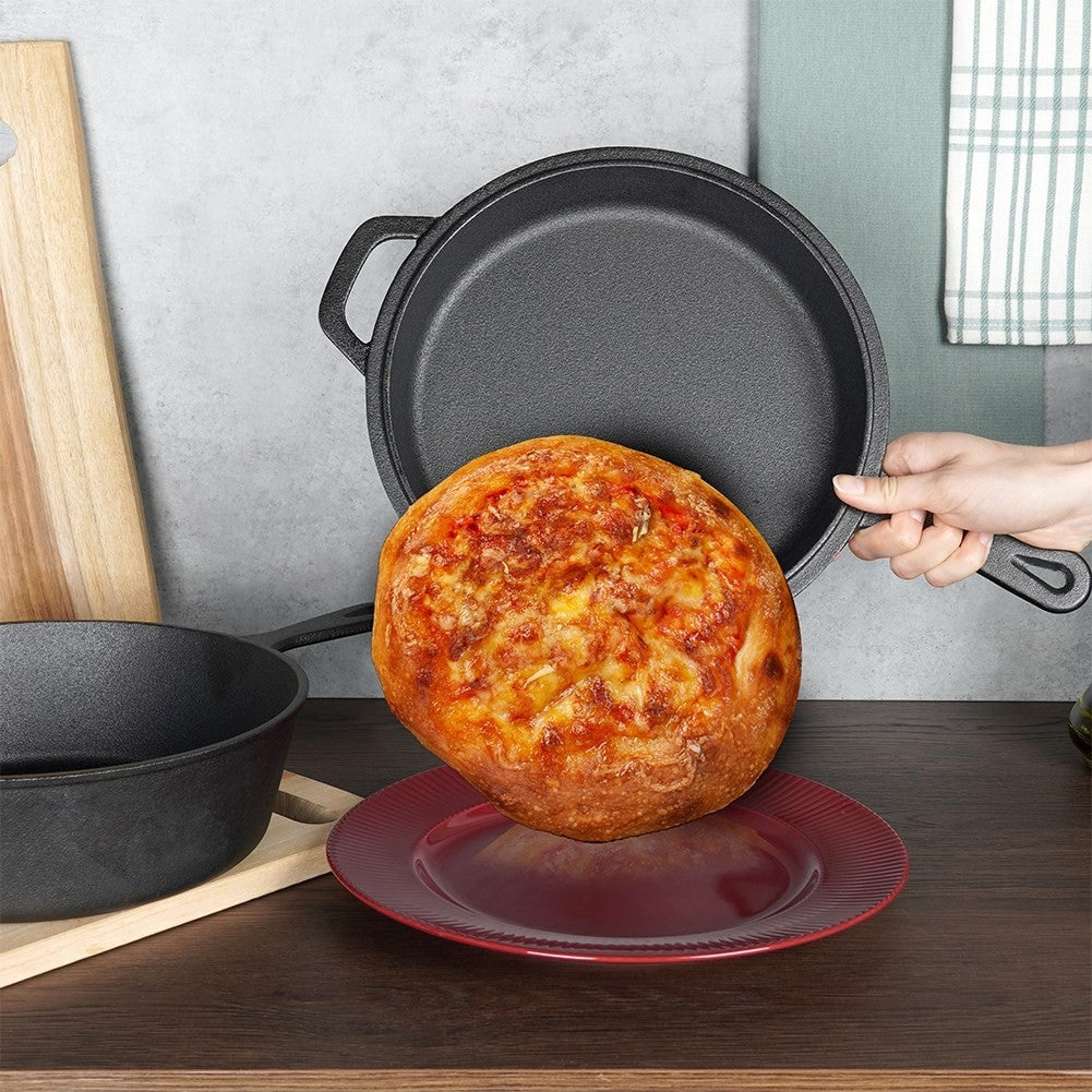 Cast Iron Pot and Frying Pan Set for Versatile Cooking