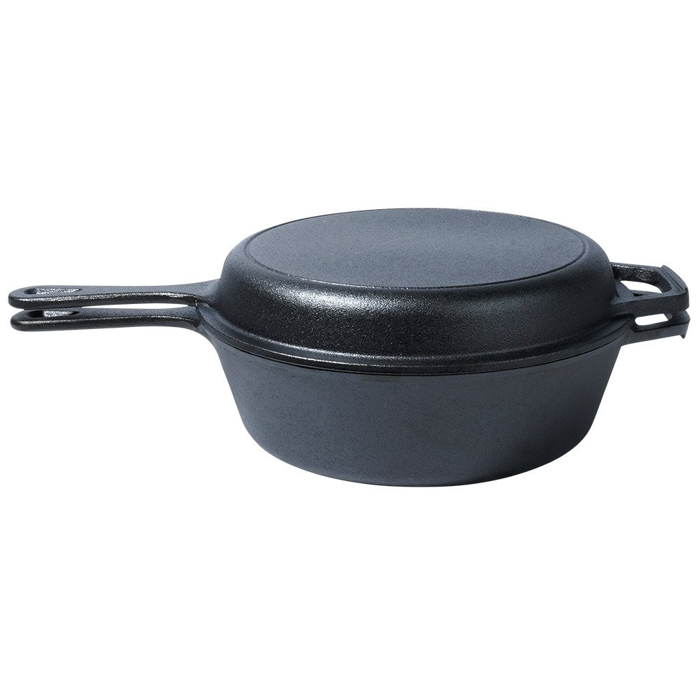Cast Iron Pot and Frying Pan Set for Versatile Cooking