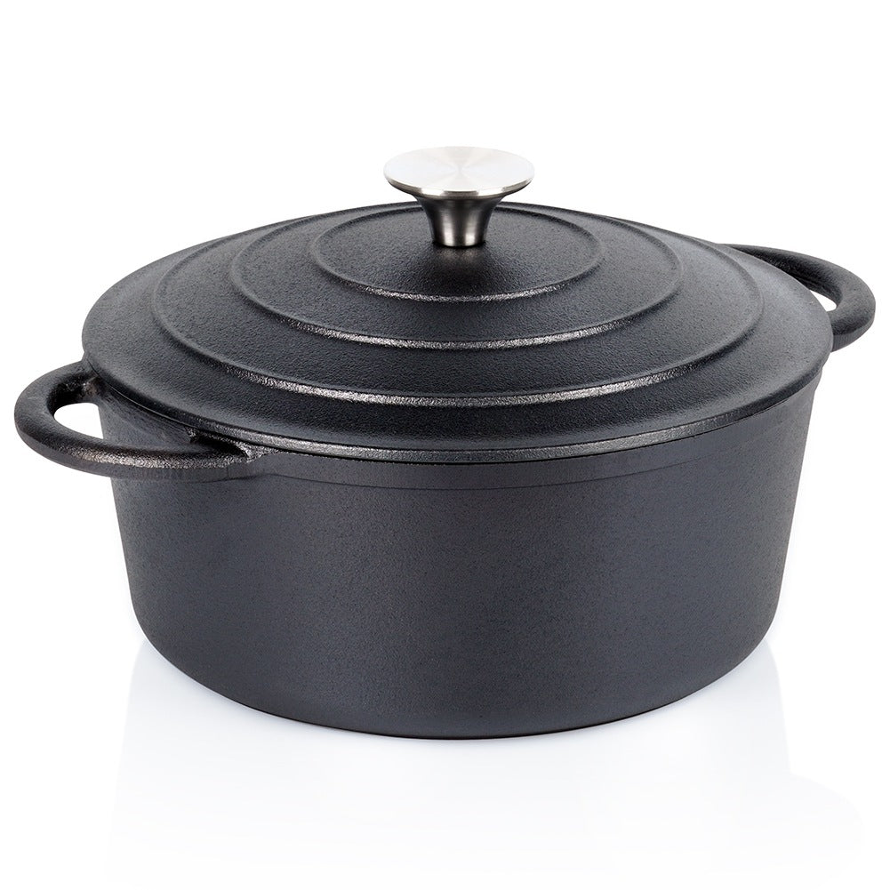 Cast Iron Pot with Lid, 22 cm, 2.6 L Capacity