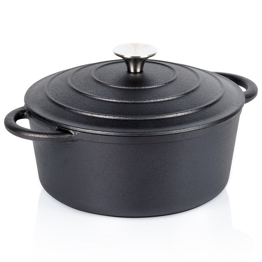 Cast Iron Pot with Lid, 22 cm, 2.6 L Capacity