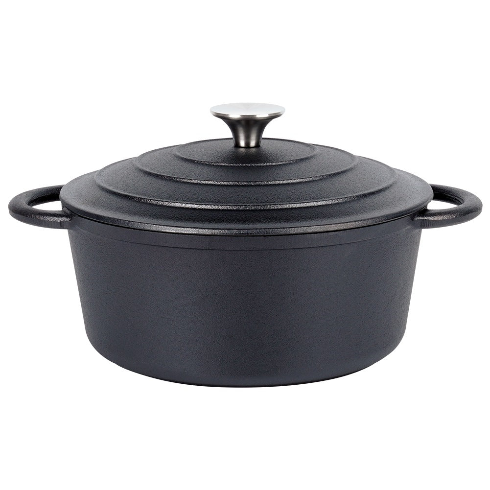 Cast Iron Pot with Lid, 22 cm, 2.6 L Capacity