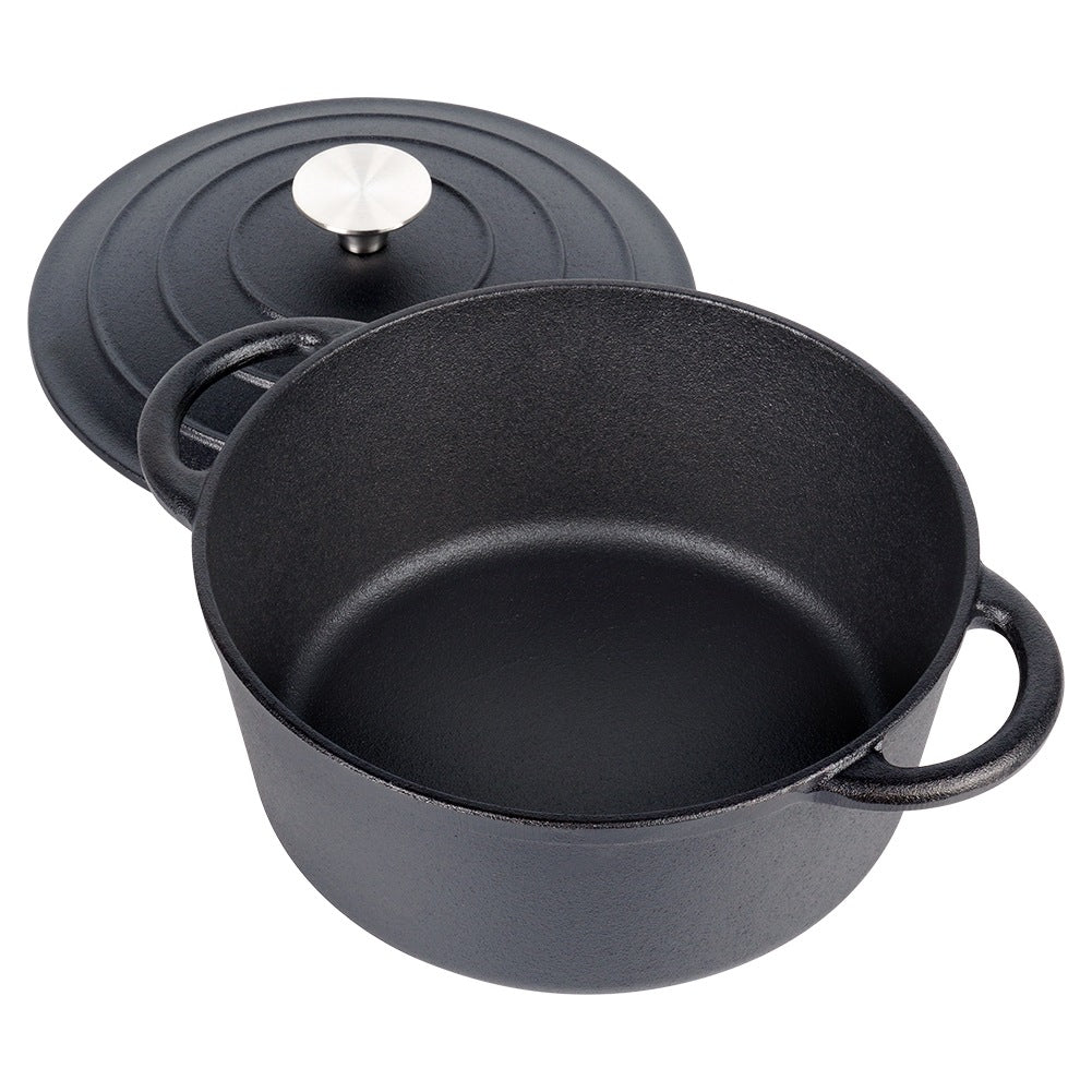 Cast Iron Pot with Lid, 22 cm, 2.6 L Capacity