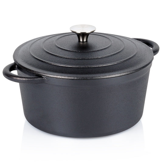 Cast Iron Pot with Lid, 24 cm, 3.9 L Capacity
