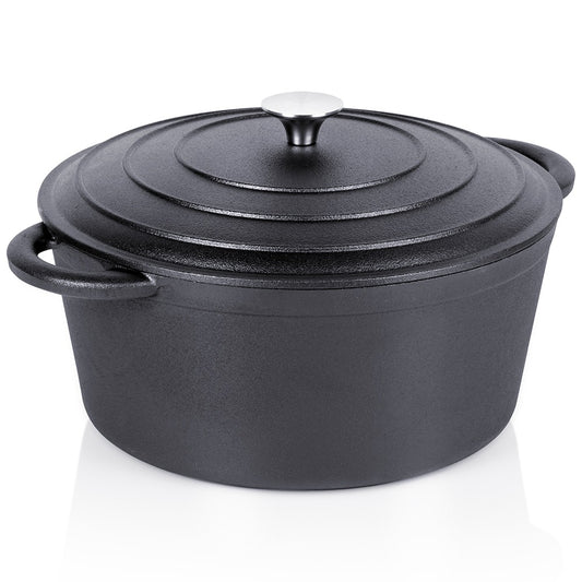 Cast Iron Pot with Lid, 28 cm, 5.9 L Capacity