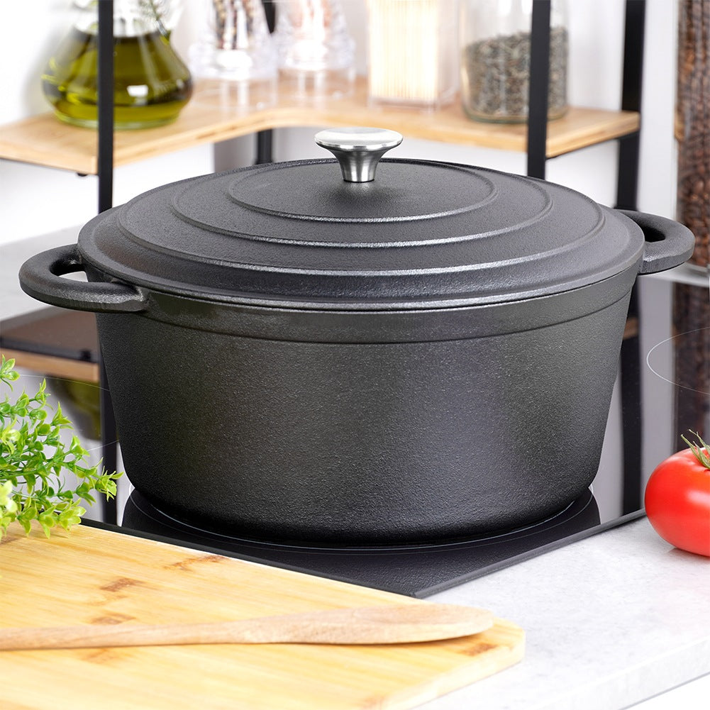 Cast Iron Pot with Lid, 28 cm, 5.9 L Capacity