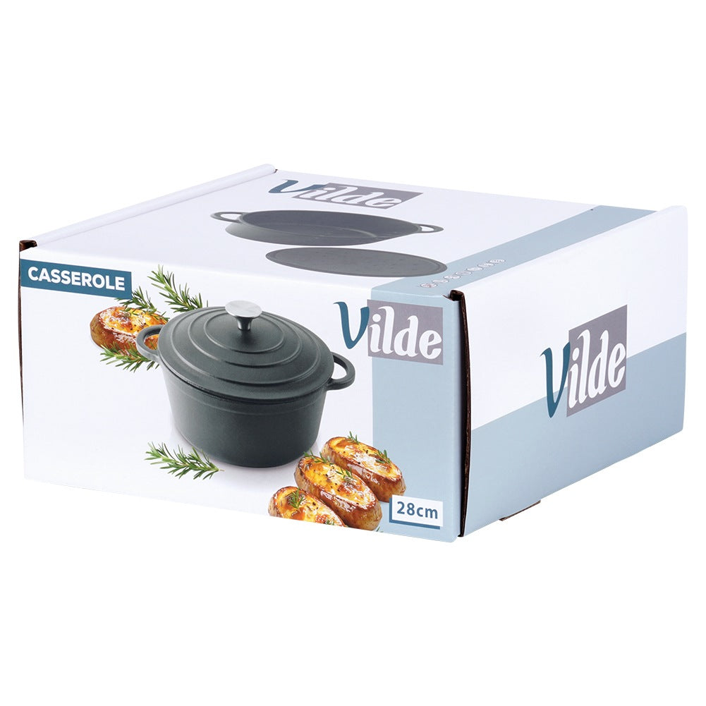 Cast Iron Pot with Lid, 28 cm, 5.9 L Capacity