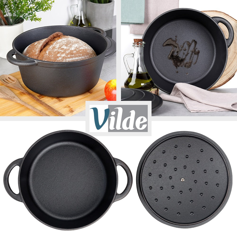Cast Iron Pot with Lid, 28 cm, 5.9 L Capacity