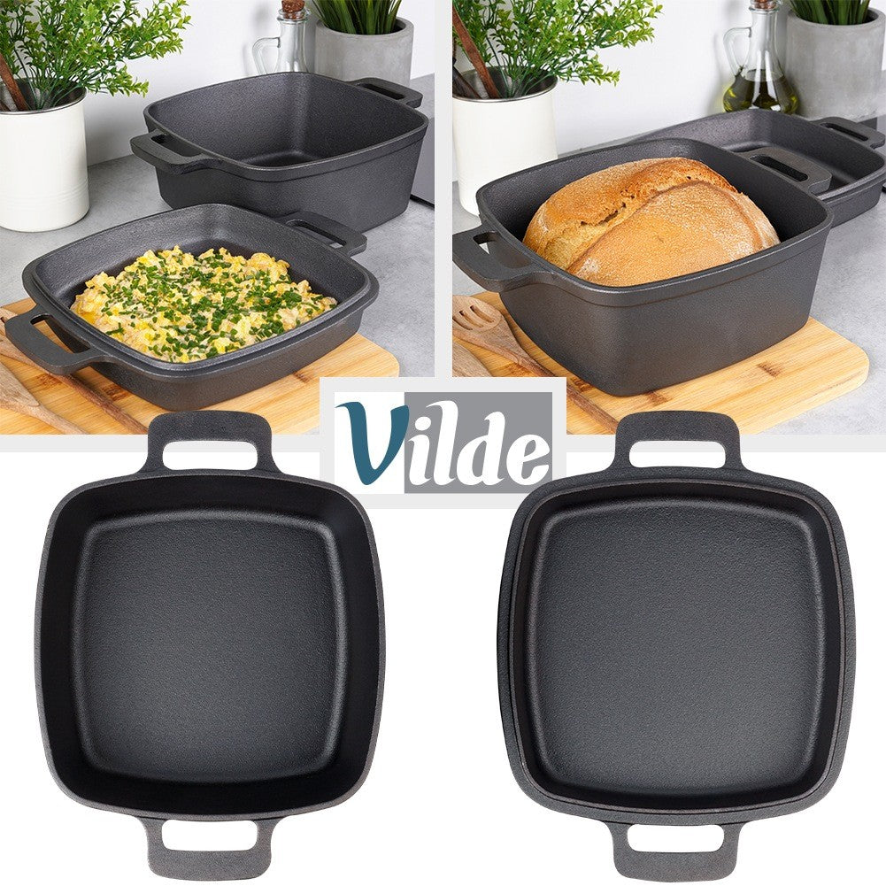 Cast Iron Pot with Lid, 2-in-1, 25 cm, 4.5L/1.8L