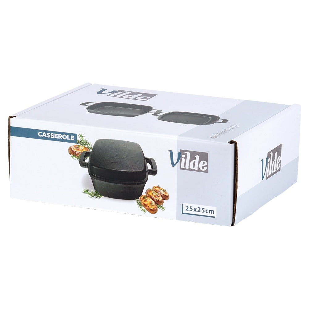 Cast Iron Pot with Lid, 2-in-1, 25 cm, 4.5L/1.8L