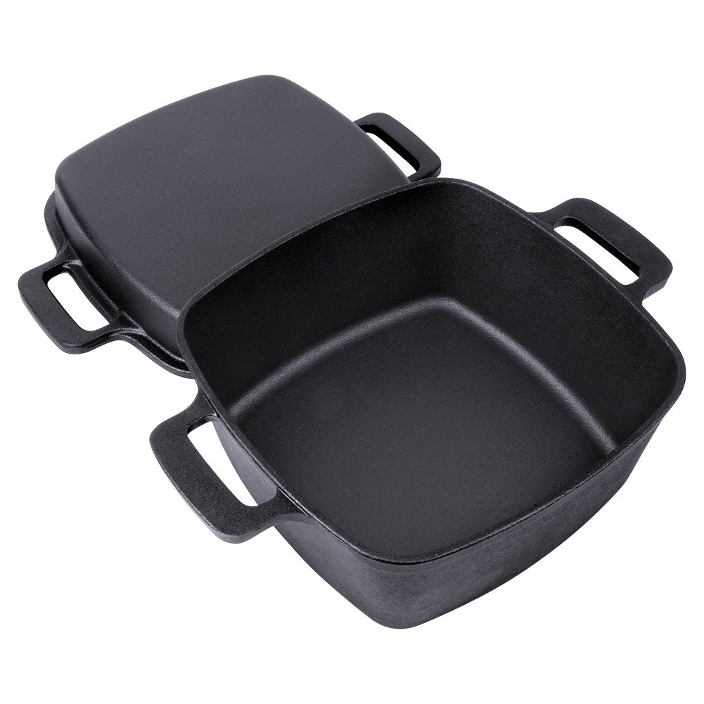Cast Iron Pot with Lid, 2-in-1, 25 cm, 4.5L/1.8L
