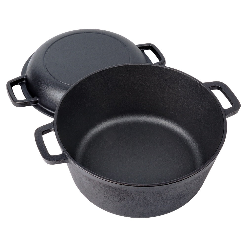 Cast Iron Pot with Lid, 2-in-1, 26 cm, 4.5L/1.6L
