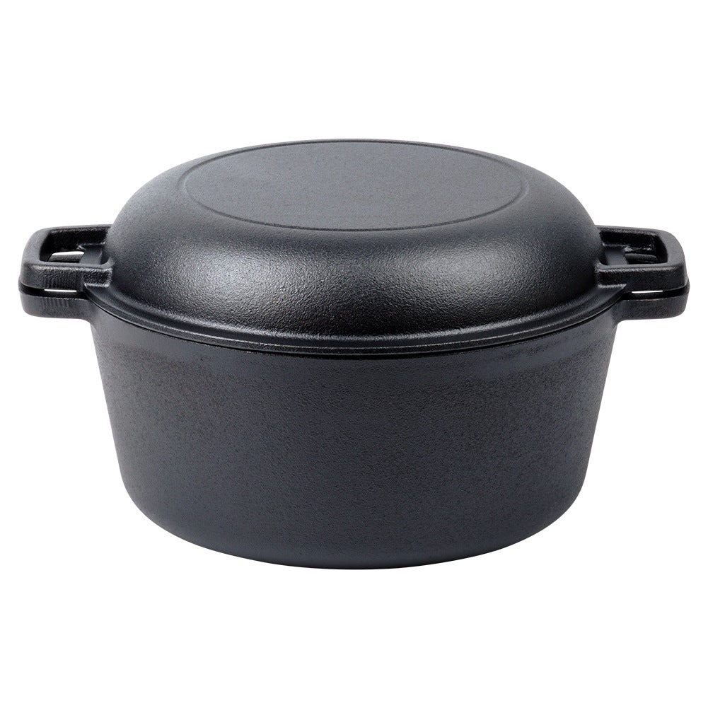 Cast Iron Pot with Lid, 2-in-1, 26 cm, 4.5L/1.6L