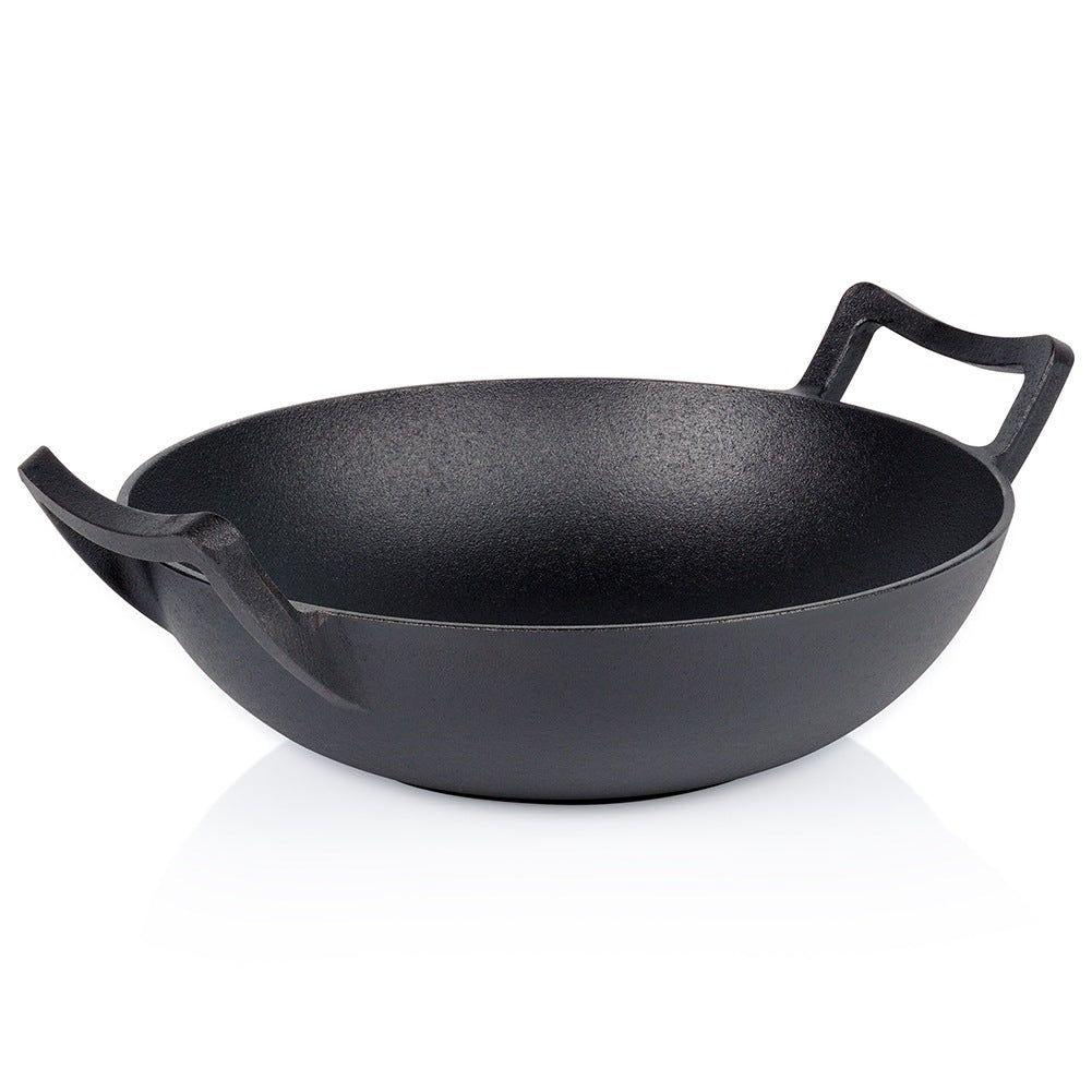Cast Iron Wok Pan, 32 cm