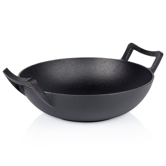 Cast Iron Wok Pan, 32 cm