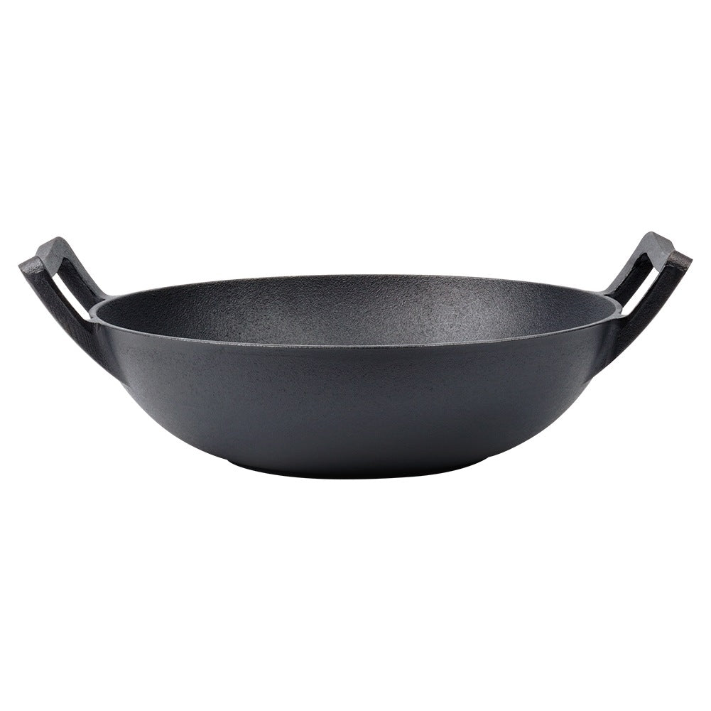 Cast Iron Wok Pan, 32 cm